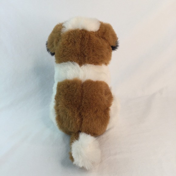 DGE Corp Saint Bernard Puppy Dog Plush 10 Inch White Brown Vintage 1998 - Picture 3 of 7